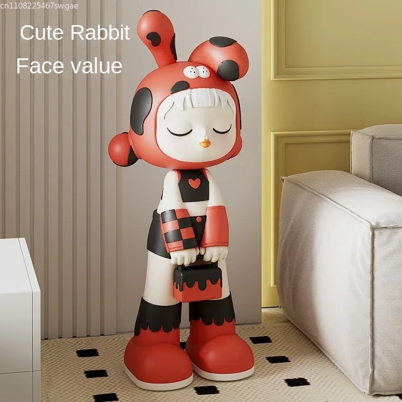 Resin Art Accessories - Art Cartoon Girl Statue Indoor Fashion