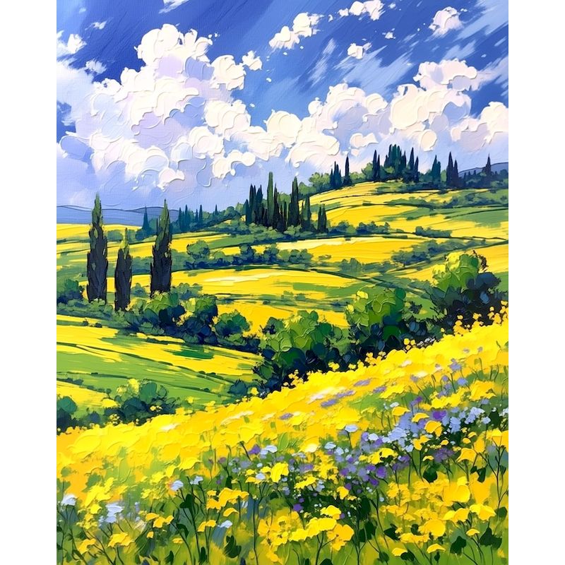 Resin Art On Canvas - CHENISTORY DIY Paint By Numbers For