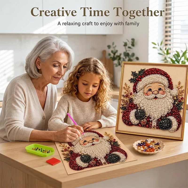 Resin Art Kit For Beginners - Christmas Pearl Diamond Painting Art Set