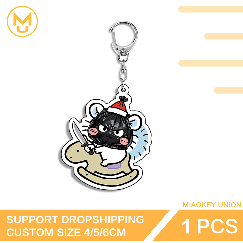 White Hamster Traehest Funny P - Resin Art A Keychain ulasan dan harga