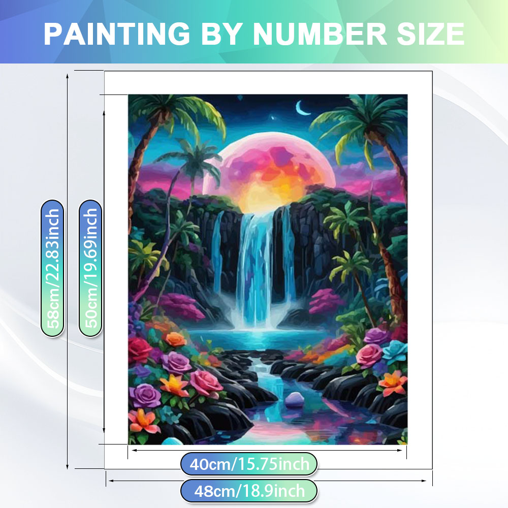 HUACAN Diy Paintings By Number - Resin Art On Canvas ulasan dan harga