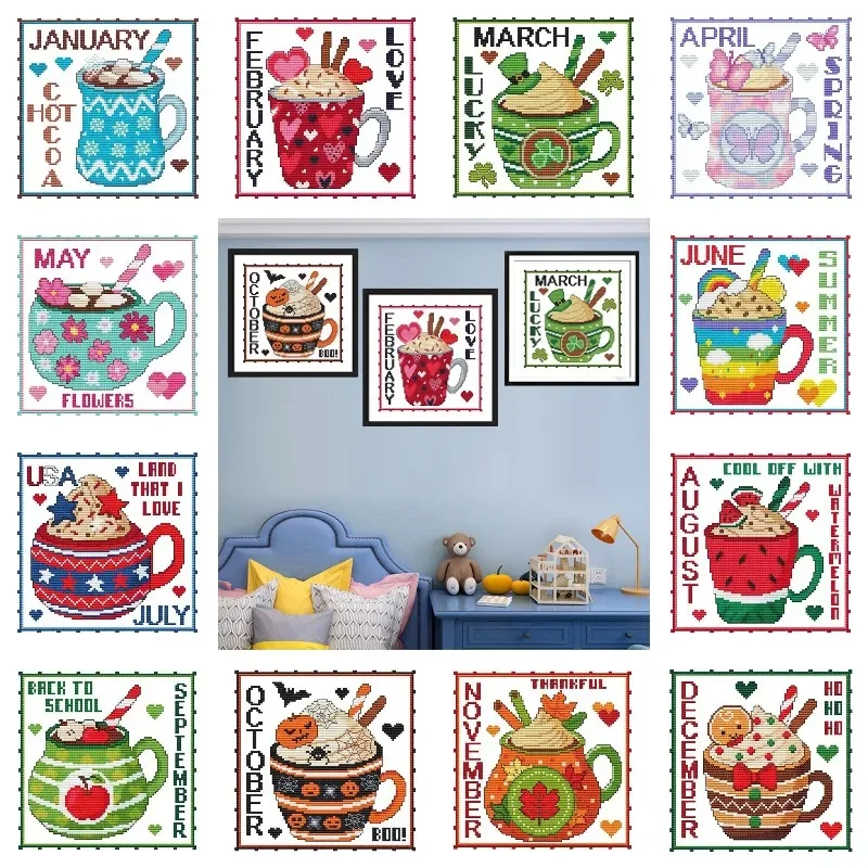 Months Dessert Cup 5D Diamond  - Resin Art Kit For Beginners ulasan dan harga