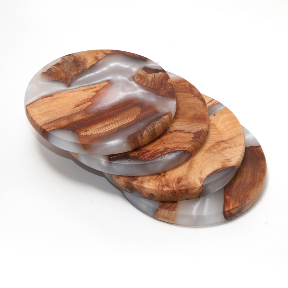 Drink Coaster Set, Wooden Bar  - Resin Art Coasters ulasan dan harga