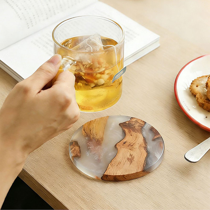 Drink Coaster Set, Wooden Bar  - Resin Art Coasters ulasan dan harga
