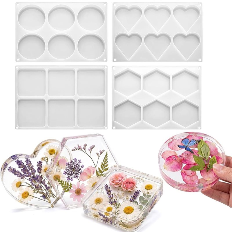[ABFI!】 Resin Molds For DIY Ep - Resin Art Coasters ulasan dan harga