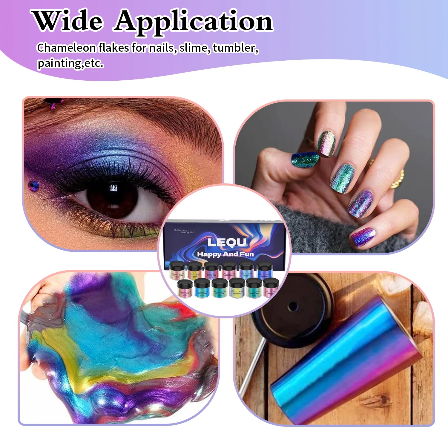 A set of chameleon pink nail c - Glitter Powder Resin ulasan dan harga