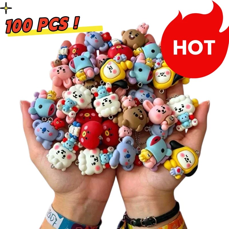 7pcs BT21 Resin Cartoon Charm  - Resin Art Accessories ulasan dan harga