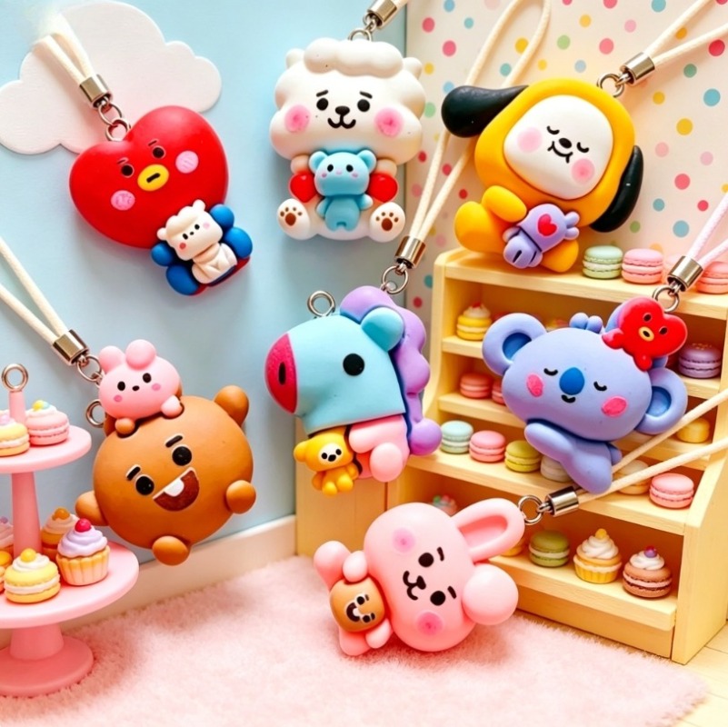 7pcs BT21 Resin Cartoon Charm  - Resin Art Accessories ulasan dan harga