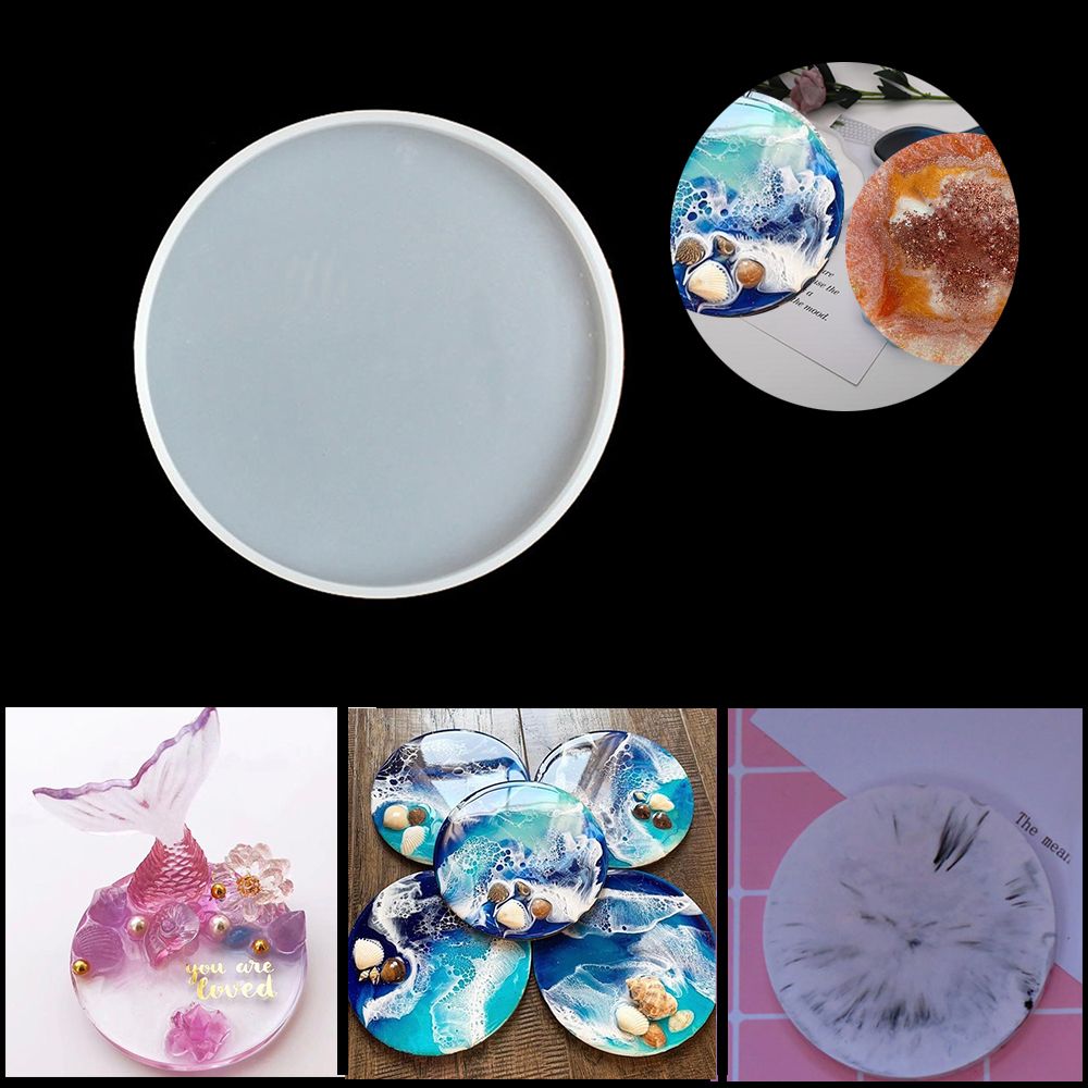Transparent Fluid Arts Round C - Resin Art Coasters ulasan dan harga