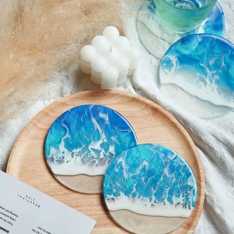 F92D Mold for Epoxy Resin Disc - Resin Art Coasters ulasan dan harga