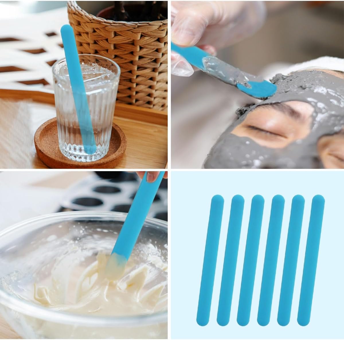 4PCS Silicone Stir Sticks, Reu - Glitter Powder Resin ulasan dan harga