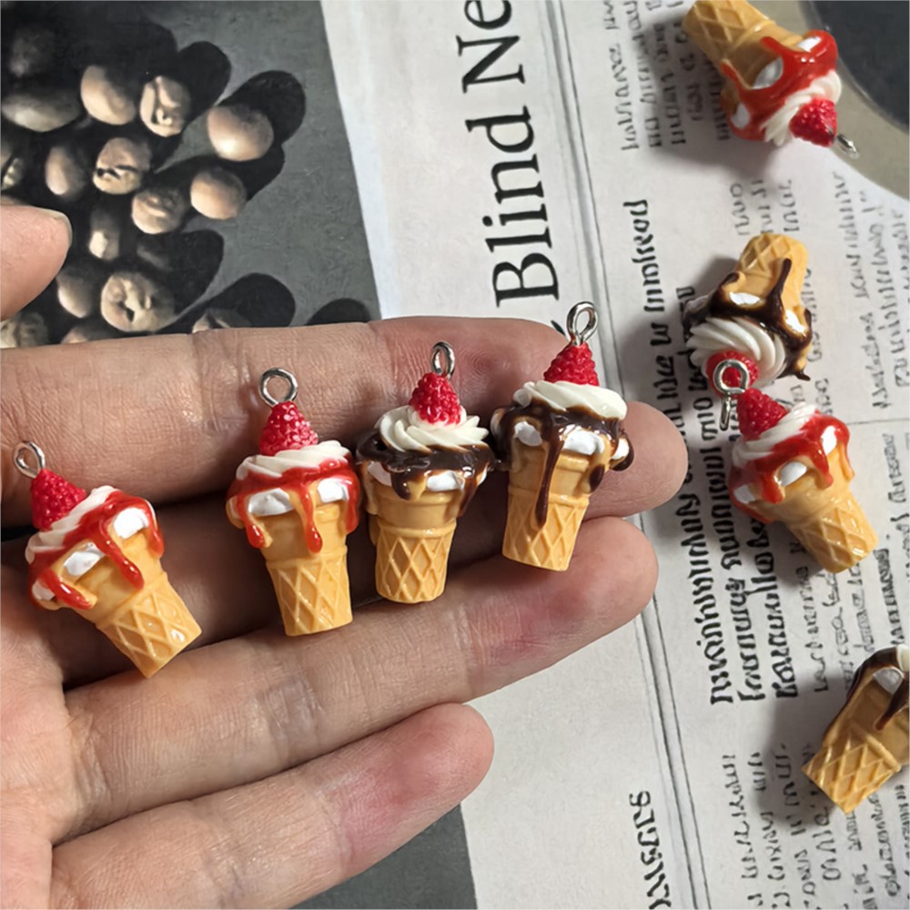 10Pcs Cute 3D Simulation Food  - Resin Art Accessories ulasan dan harga
