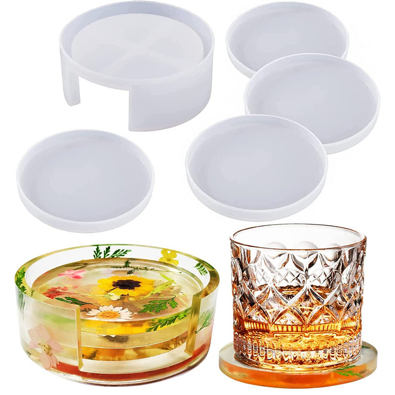 Round Square Coaster Silicone  - Resin Art Coasters ulasan dan harga